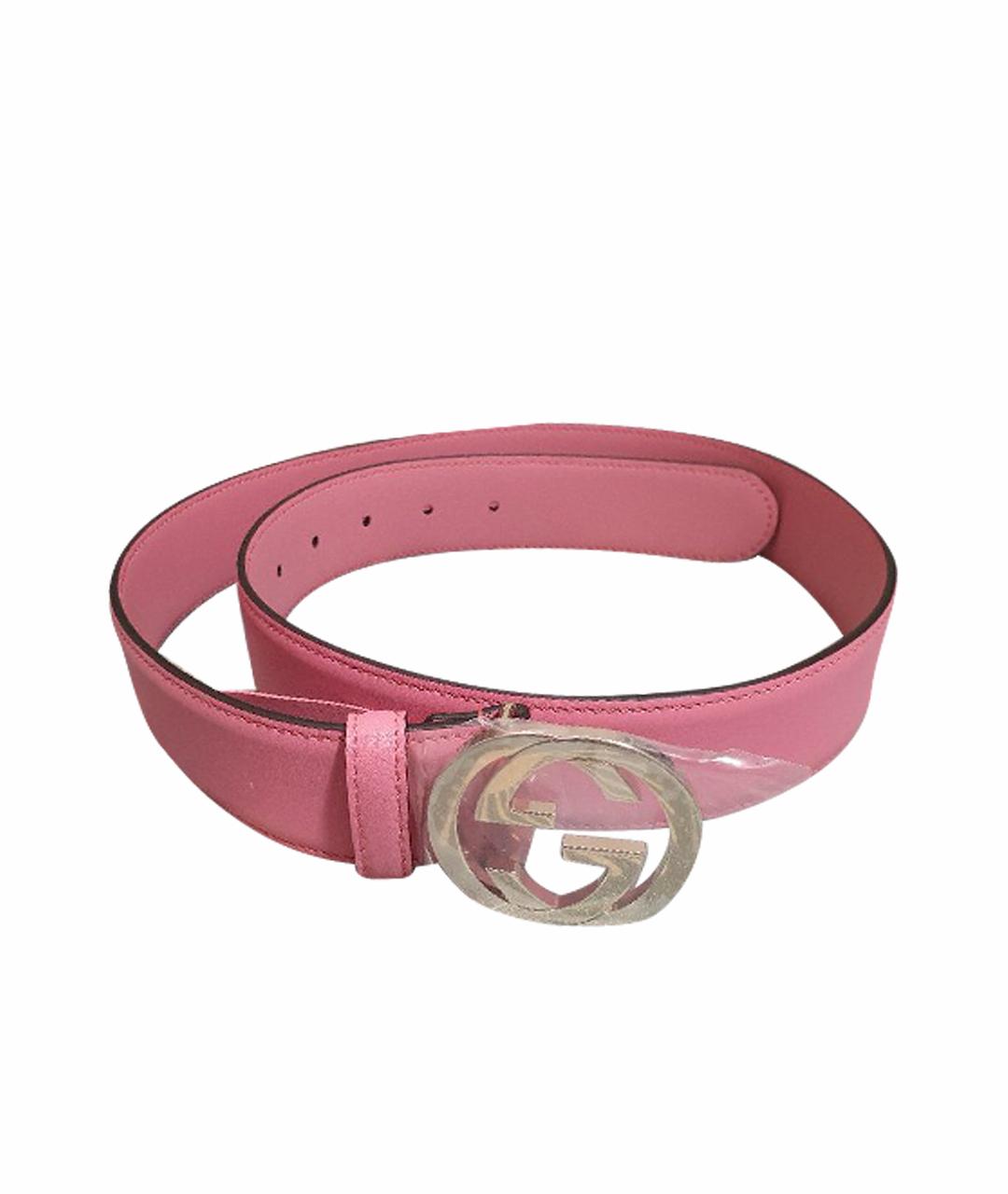 GUCCI Розовый кожаный ремень, фото 1
