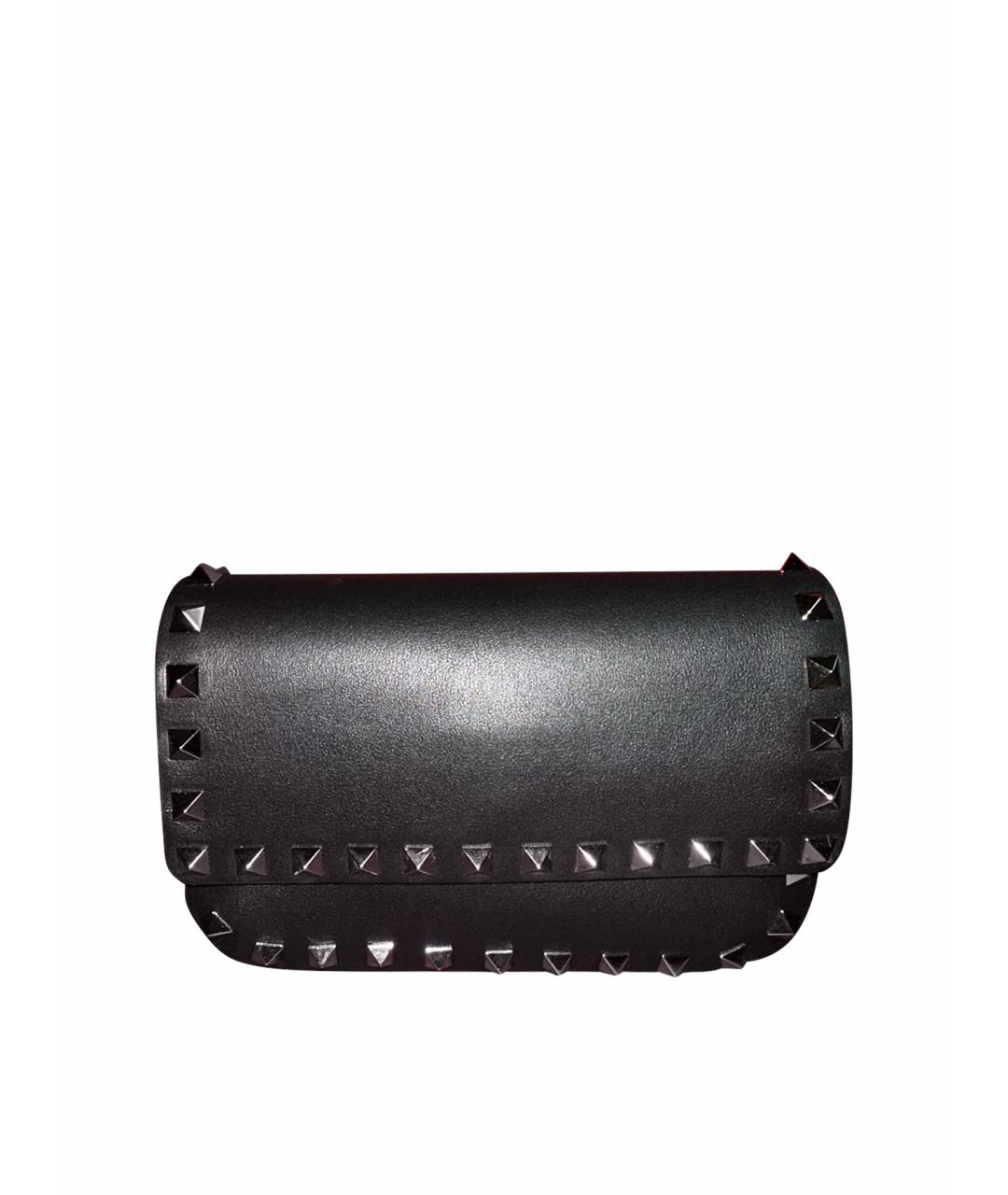 VALENTINO Черная кожаная поясная сумка, фото 1