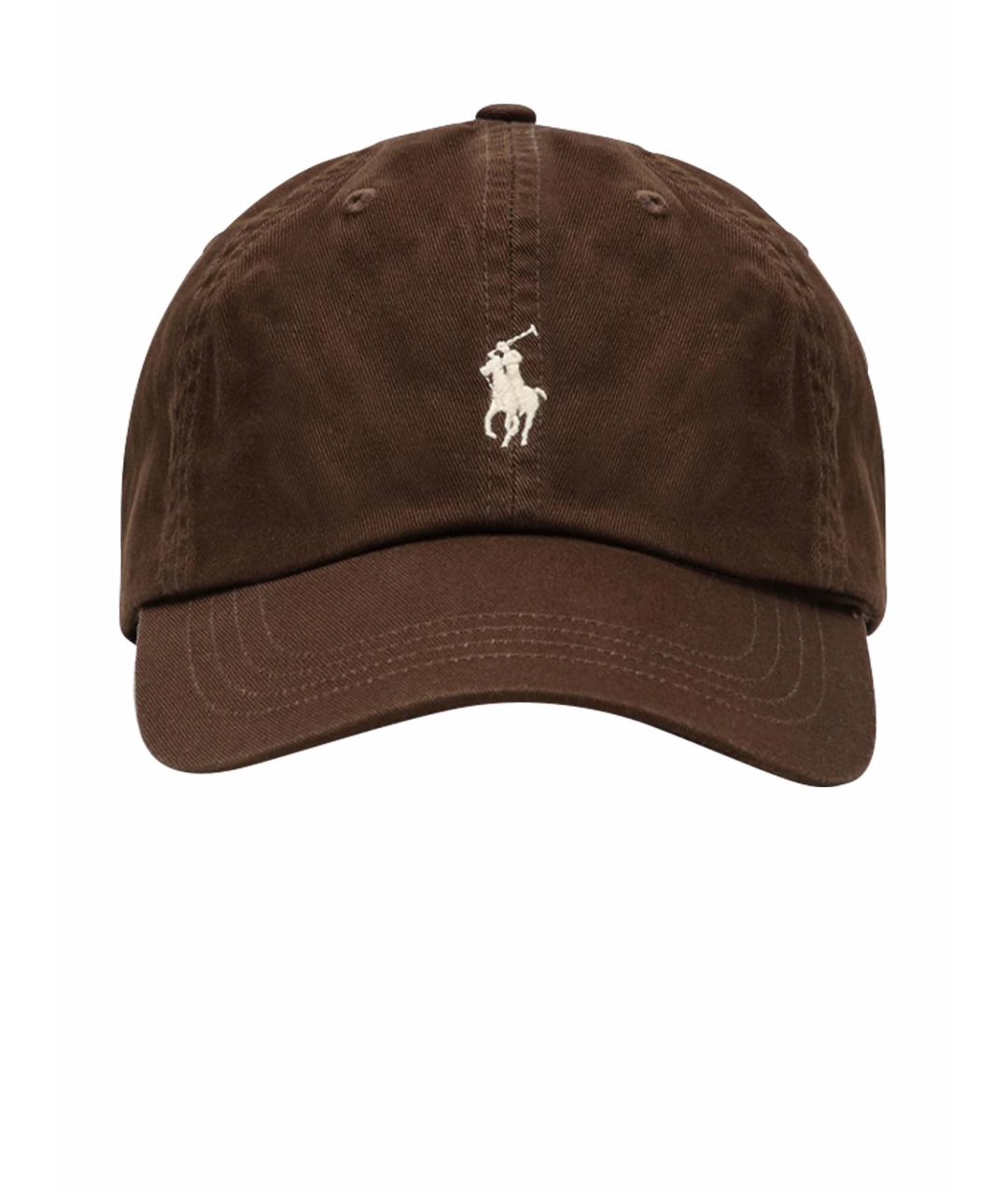 POLO RALPH LAUREN Коричневая хлопковая кепка, фото 1