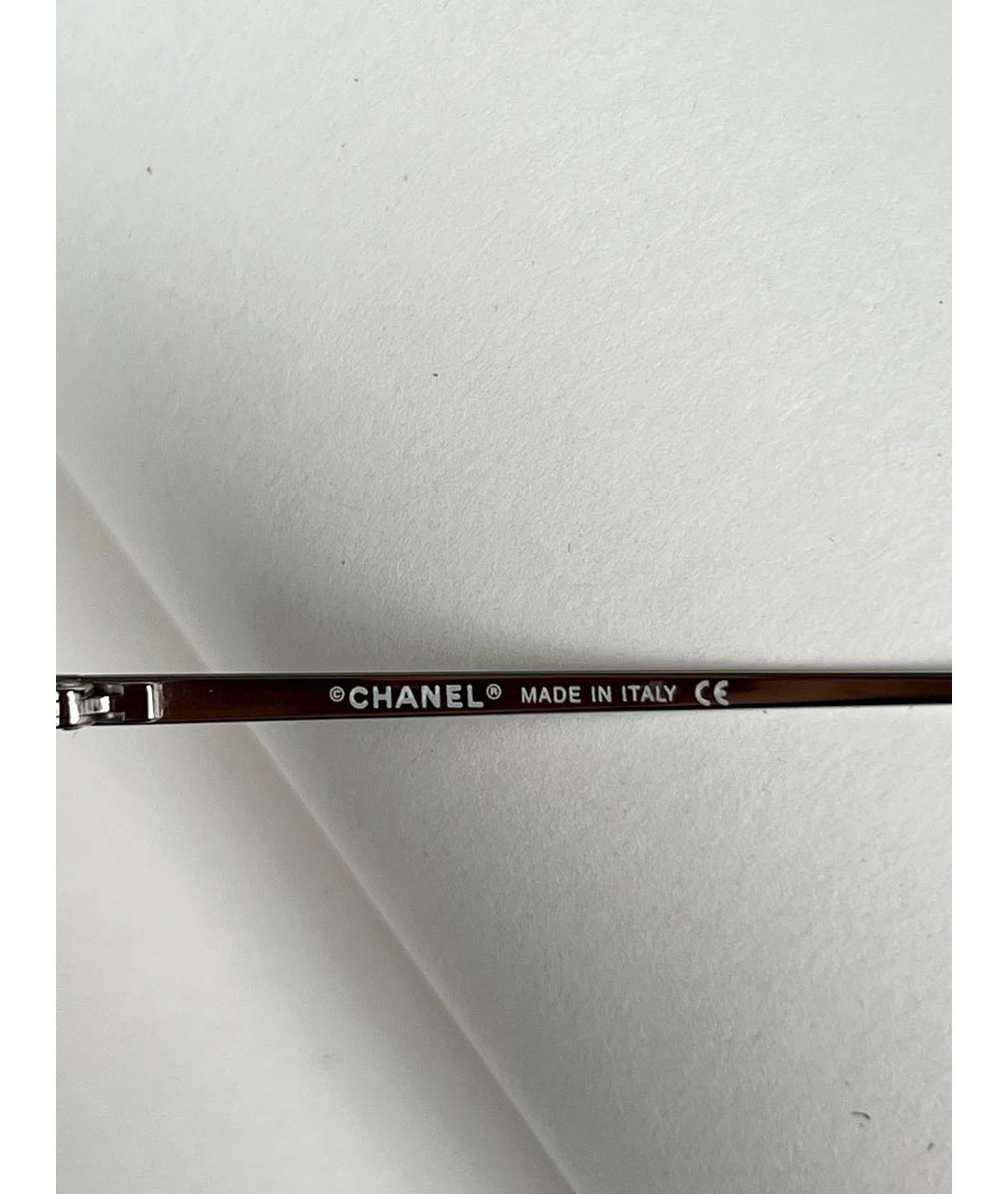 CHANEL Голубые металлические солнцезащитные очки, фото 5