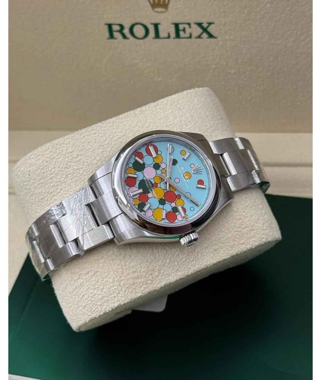 ROLEX Бирюзовые часы, фото 3