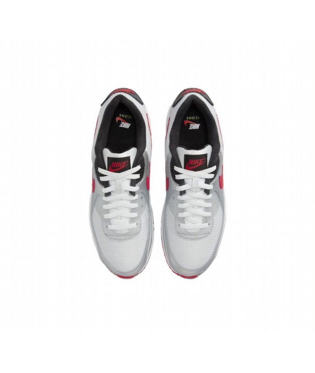 NIKE Серебряные кожаные низкие кроссовки / кеды, фото 3