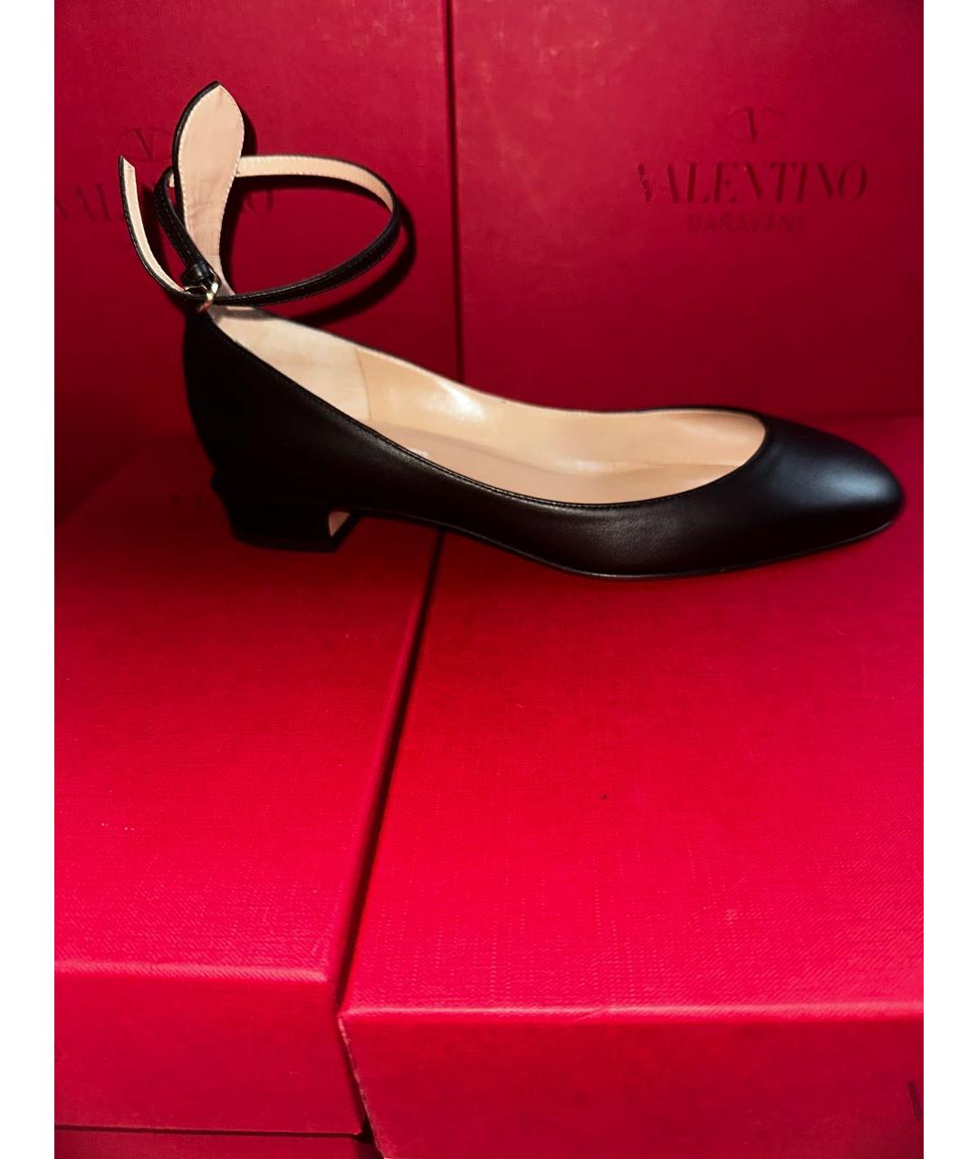 VALENTINO Черные кожаные балетки, фото 6