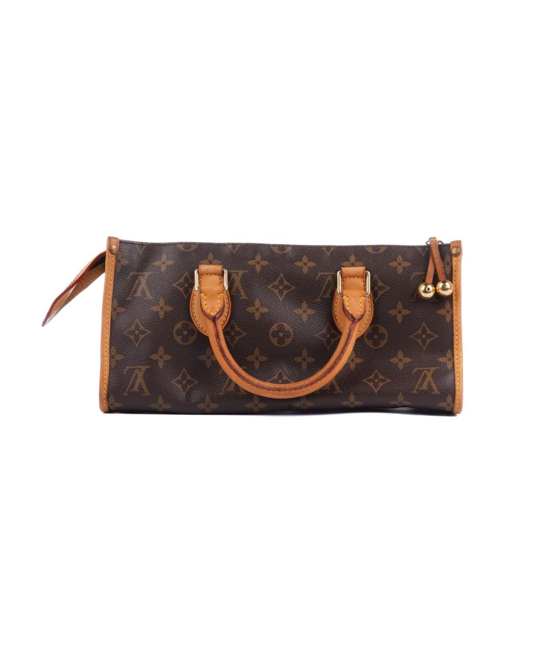 LOUIS VUITTON Коричневая кожаная сумка с короткими ручками, фото 1