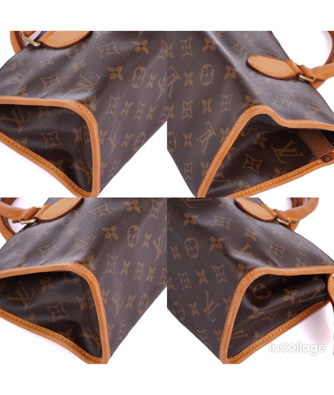 LOUIS VUITTON Коричневая кожаная сумка с короткими ручками, фото 6