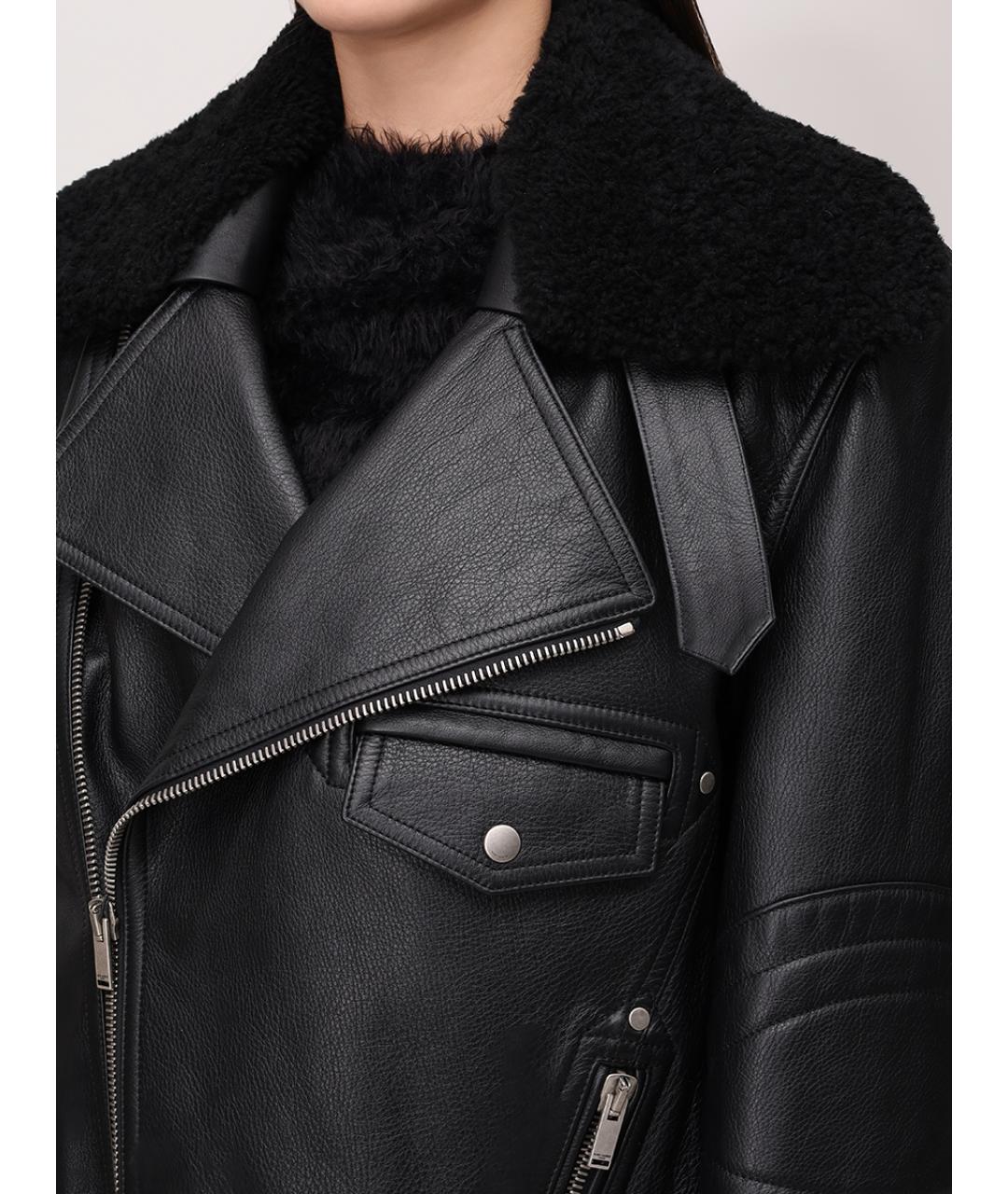 SAINT LAURENT Черная кожаная куртка, фото 3