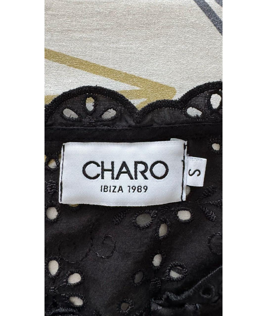 CHARO RUIZ Черное хлопковое повседневное платье, фото 6