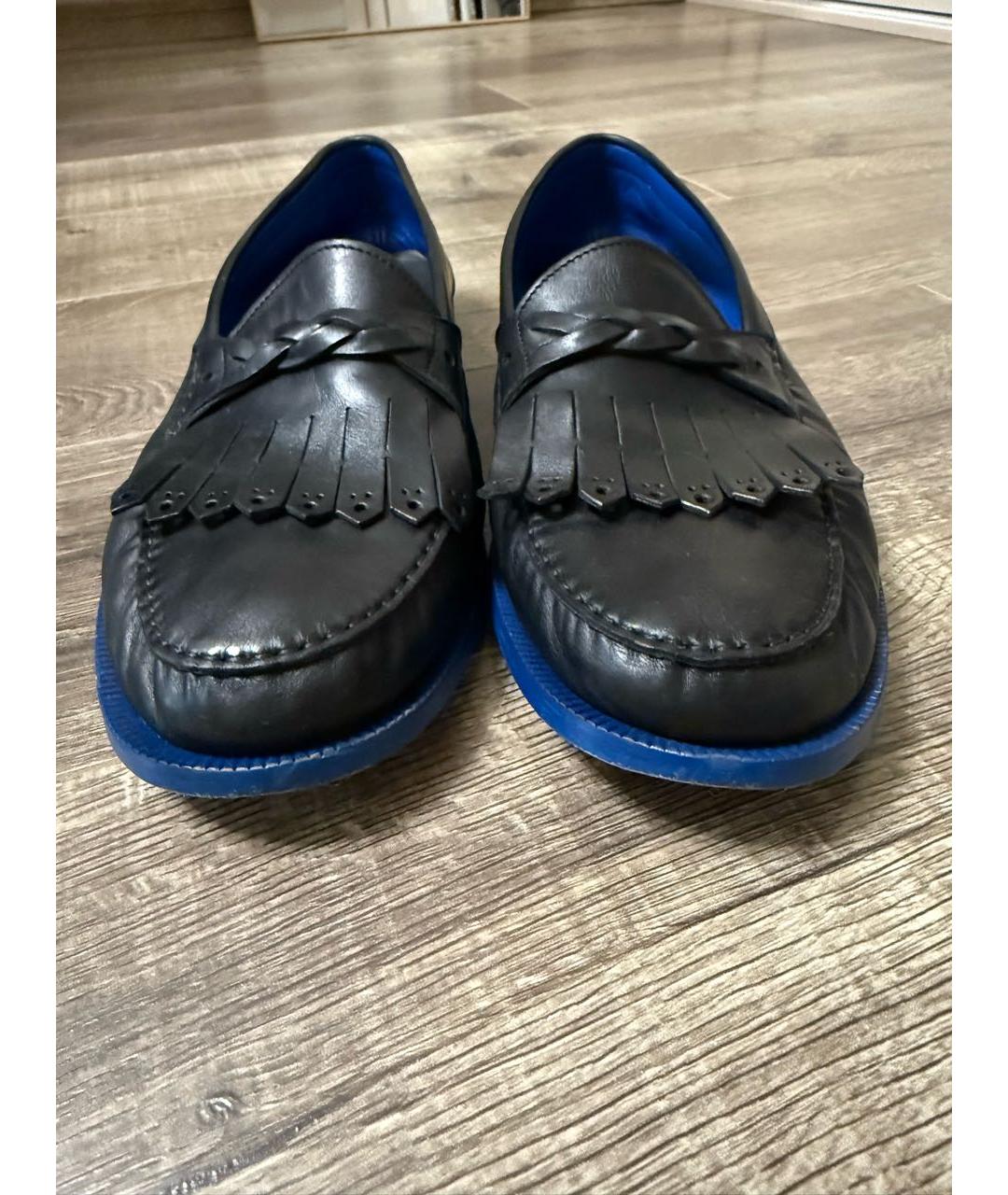 DOLCE&GABBANA Черные кожаные лоферы, фото 2