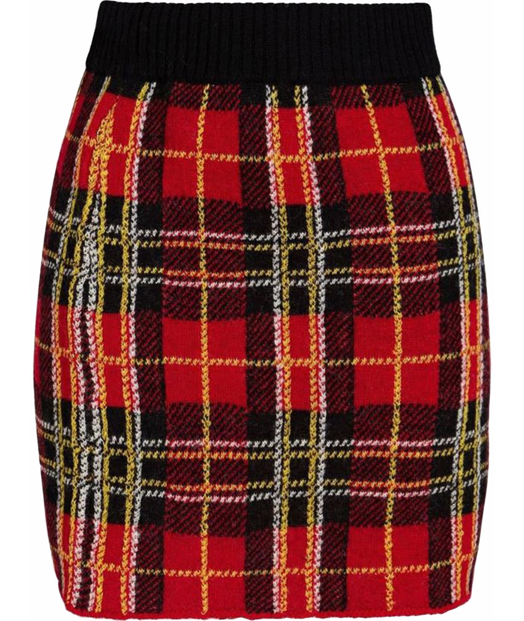 RED VALENTINO Красная шерстяная юбка мини, фото 1