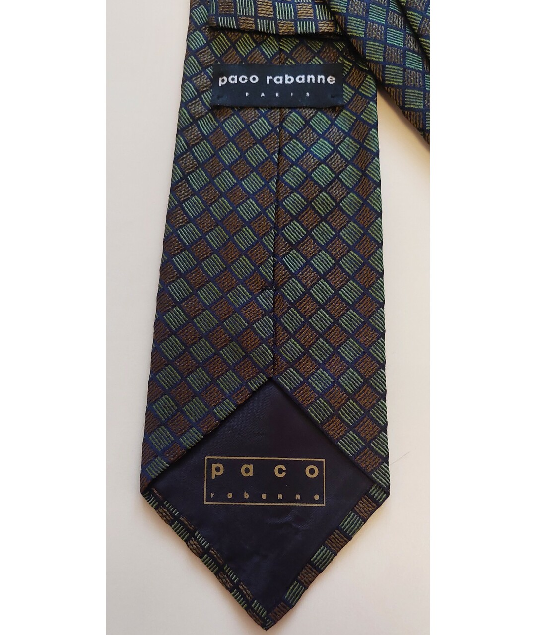 PACO RABANNE Коричневый шелковый галстук, фото 2