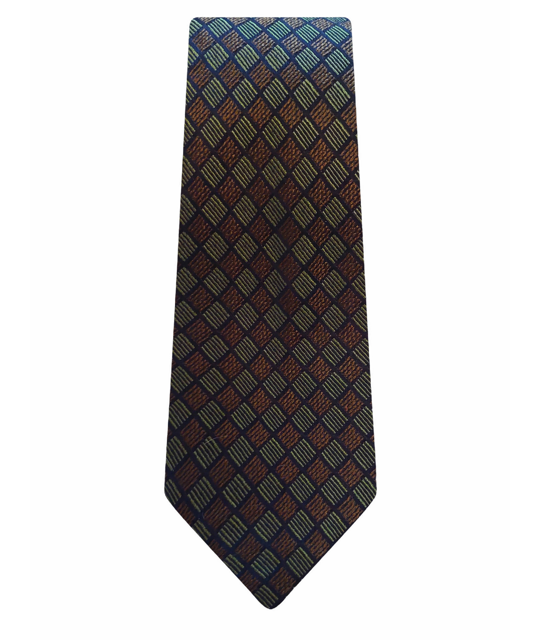 PACO RABANNE Коричневый шелковый галстук, фото 1