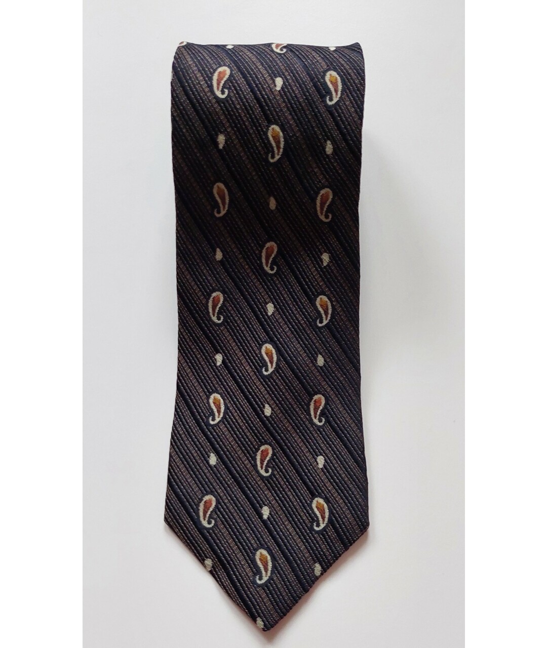 KENZO VINTAGE Коричневый шелковый галстук, фото 6