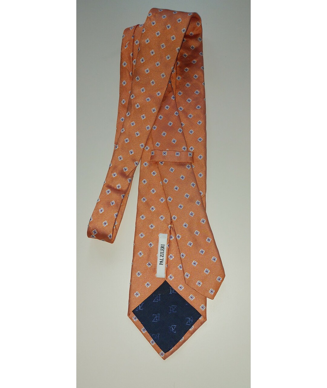 PAL ZILERI Оранжевый шелковый галстук, фото 2