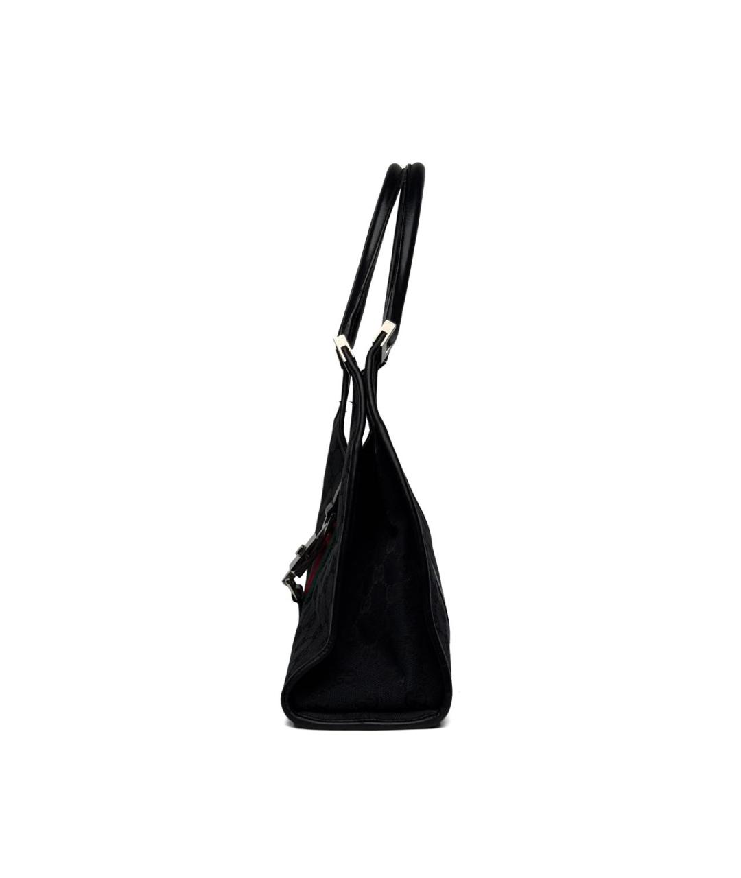 GUCCI Антрацитовая тканевая сумка с короткими ручками, фото 3