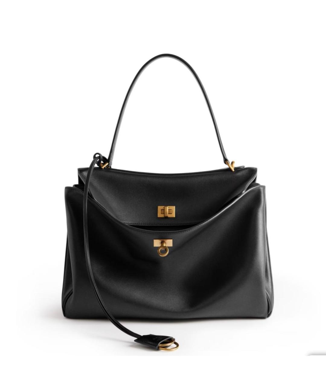 BALENCIAGA Черная кожаная сумка с короткими ручками, фото 9