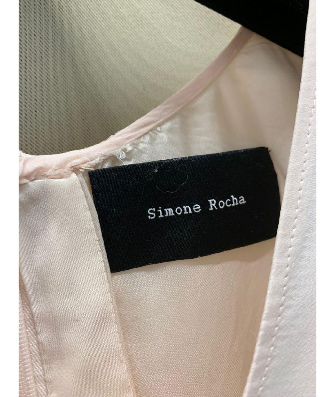 SIMONE ROCHA Розовое полиэстеровое повседневное платье, фото 4