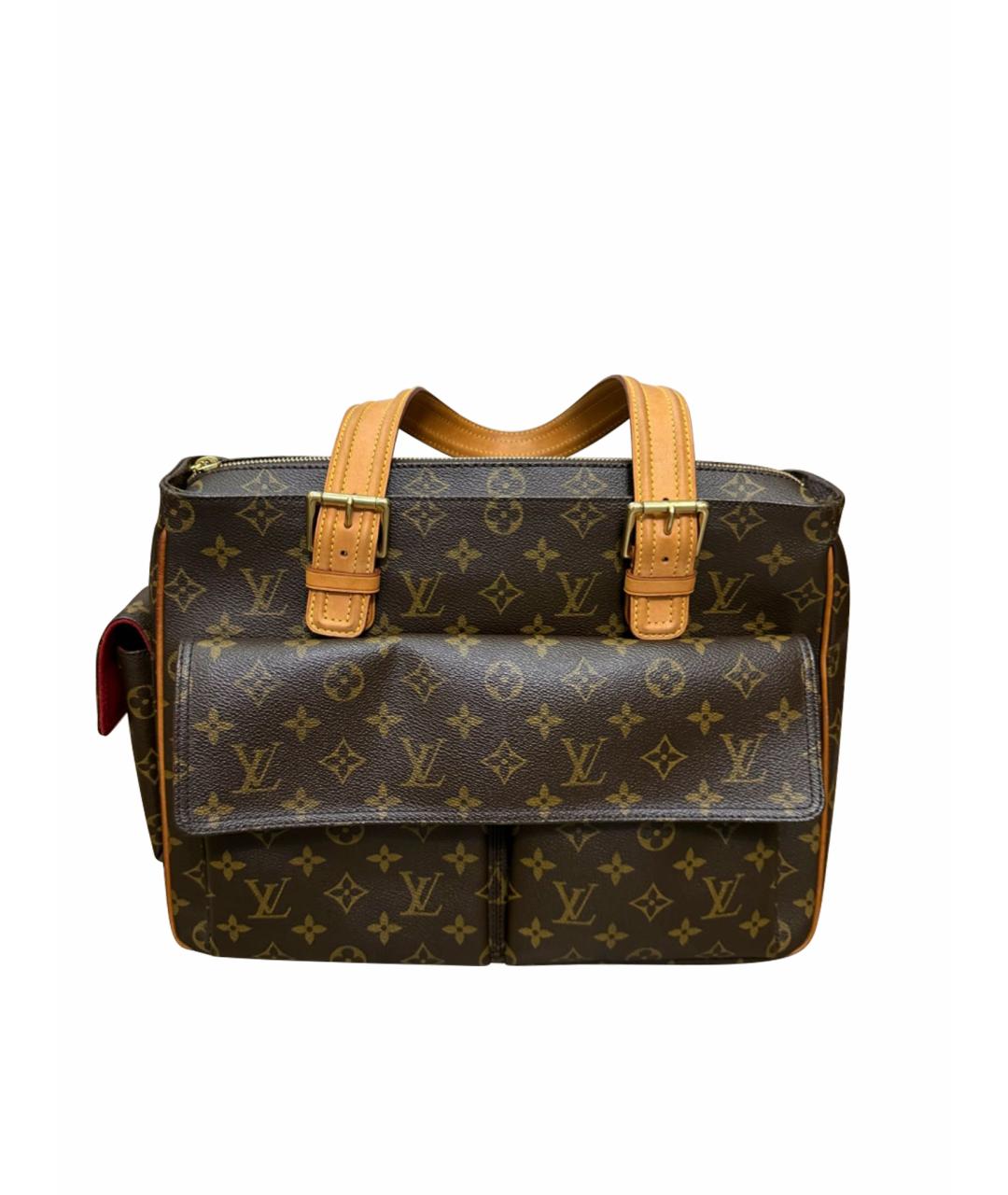 LOUIS VUITTON Коричневая кожаная сумка тоут, фото 1