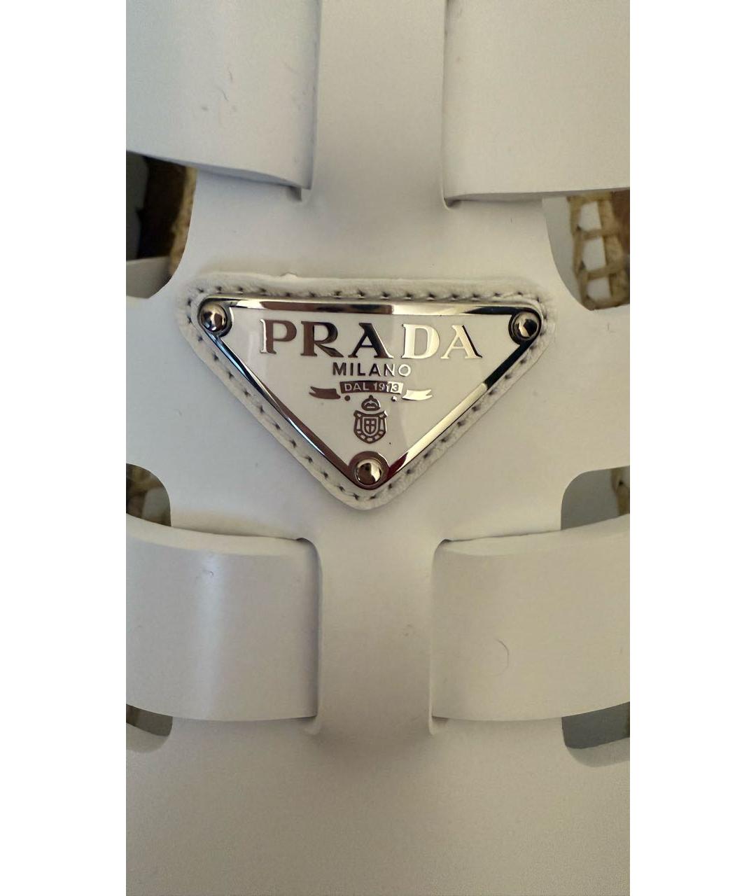 PRADA Белые резиновые сандалии, фото 6