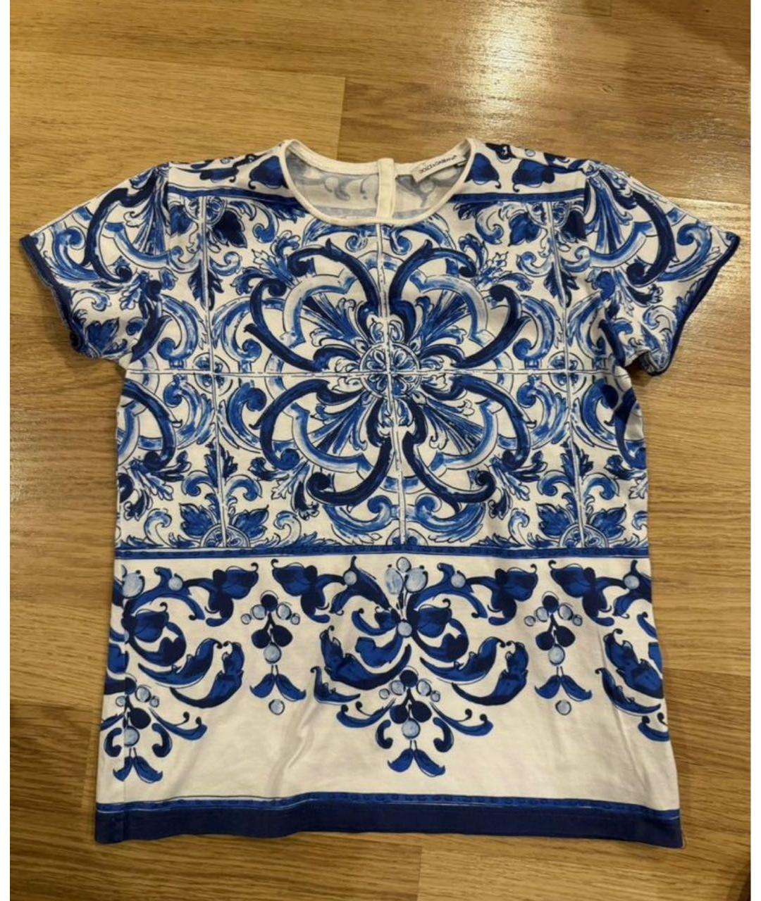 DOLCE & GABBANA KIDS Синий хлопковый детская футболка / топ, фото 5