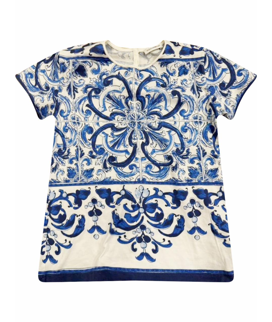 DOLCE & GABBANA KIDS Синий хлопковый детская футболка / топ, фото 1