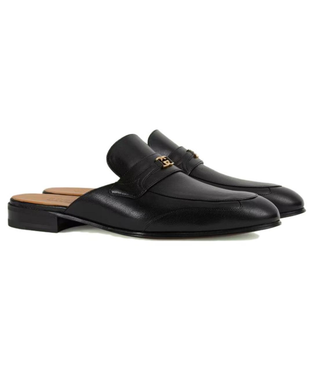 GUCCI Черные кожаные туфли, фото 3