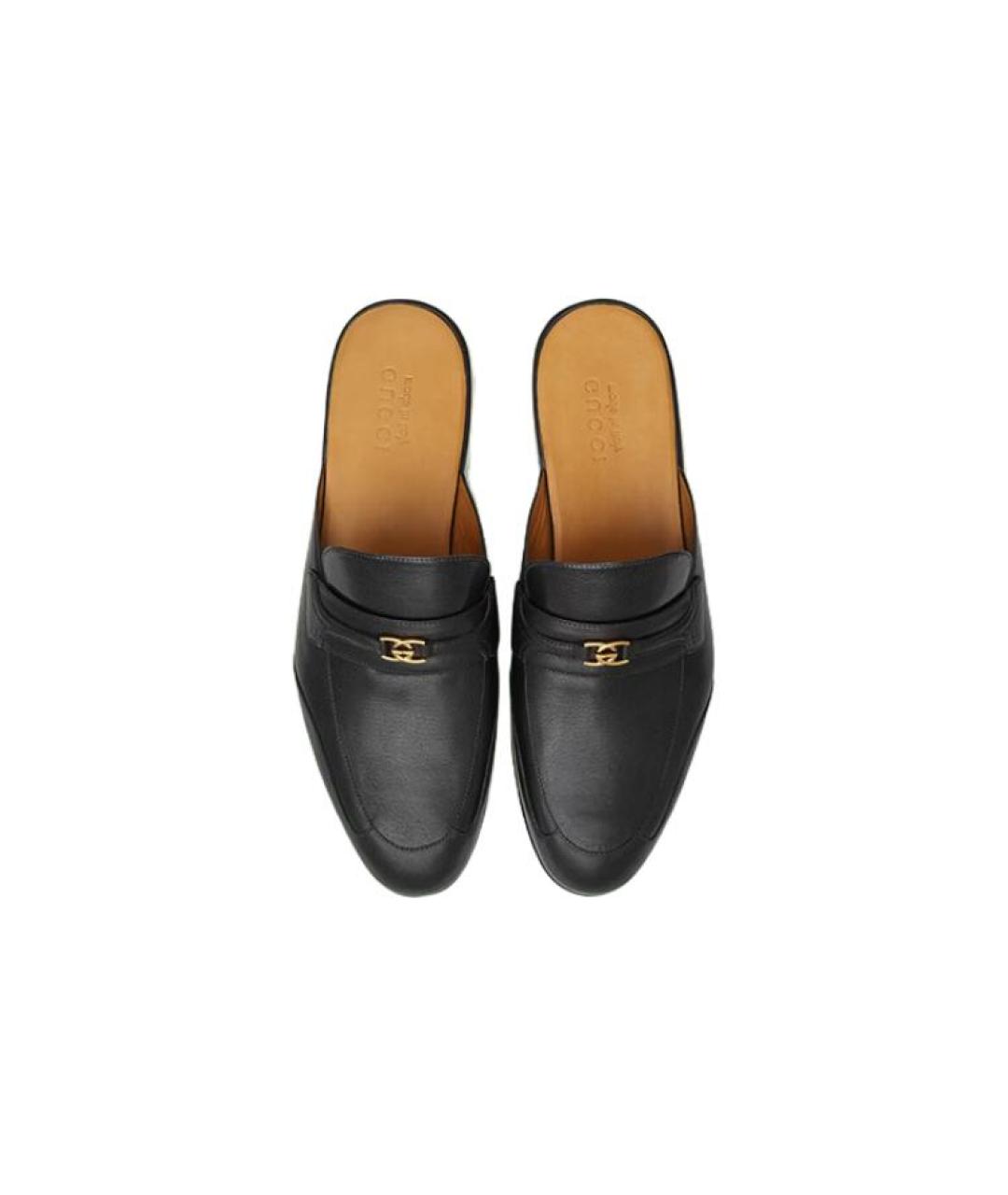 GUCCI Черные кожаные туфли, фото 4