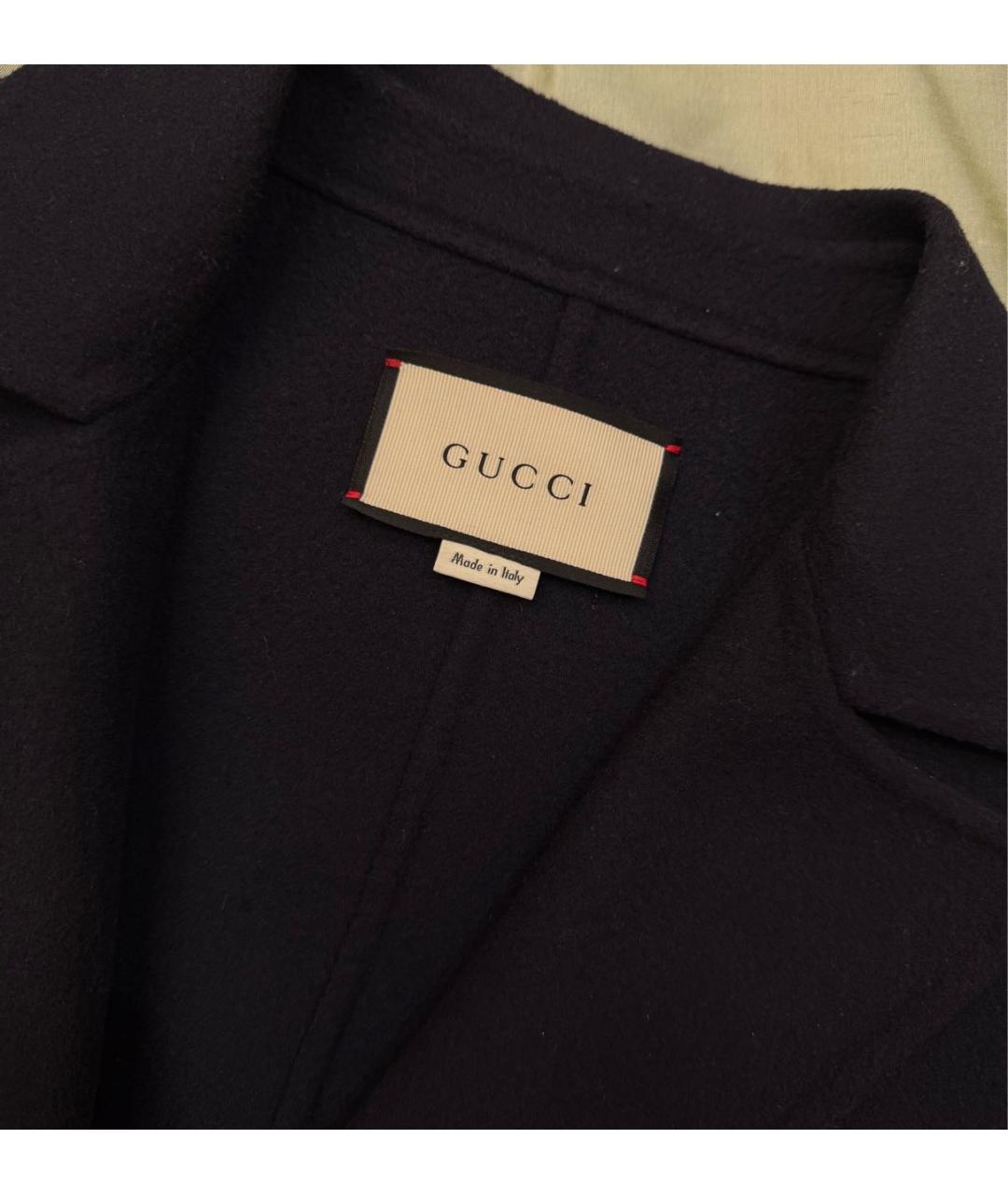 GUCCI Темно-синее пальто, фото 2