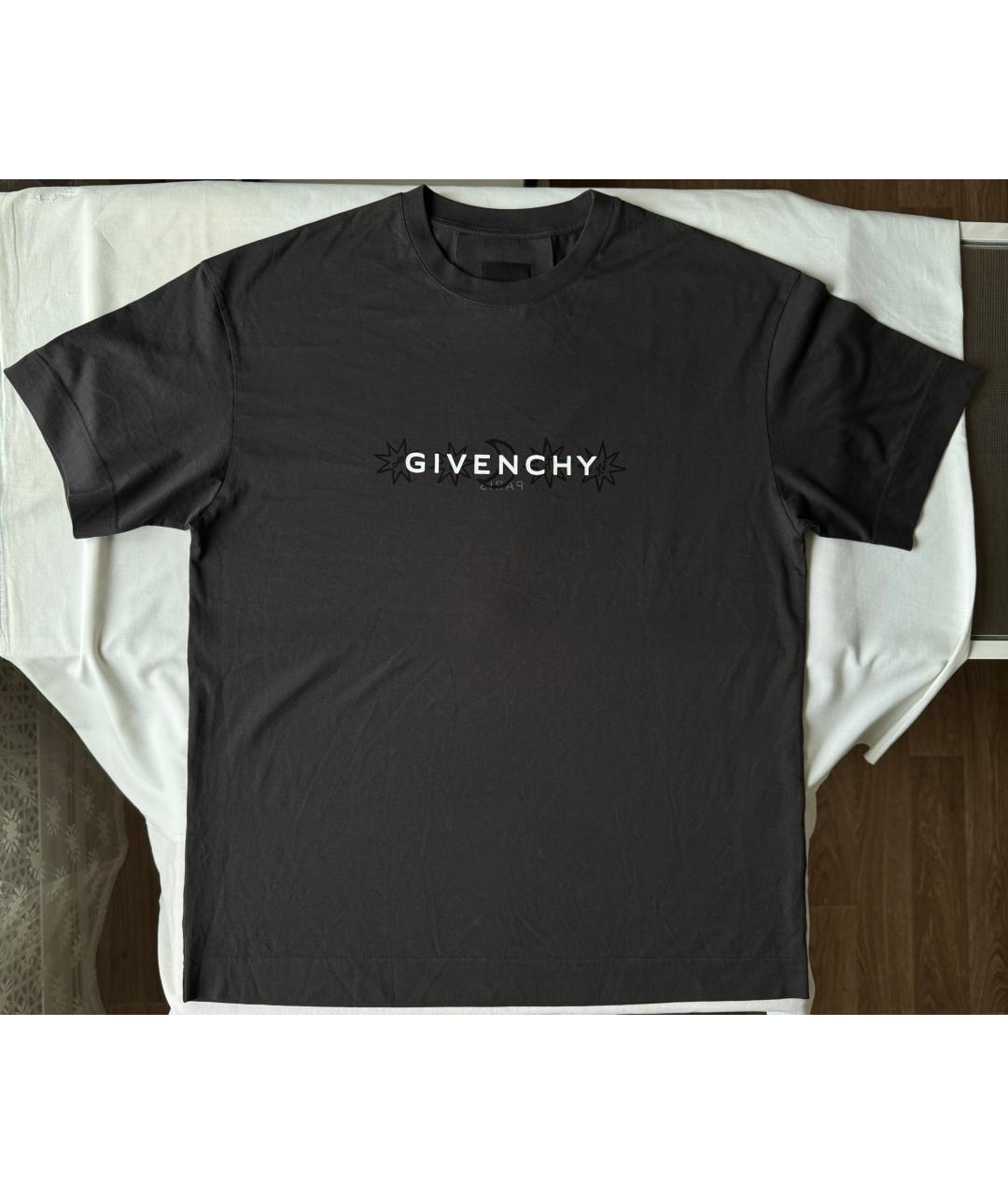 GIVENCHY Антрацитовая хлопковая футболка, фото 7