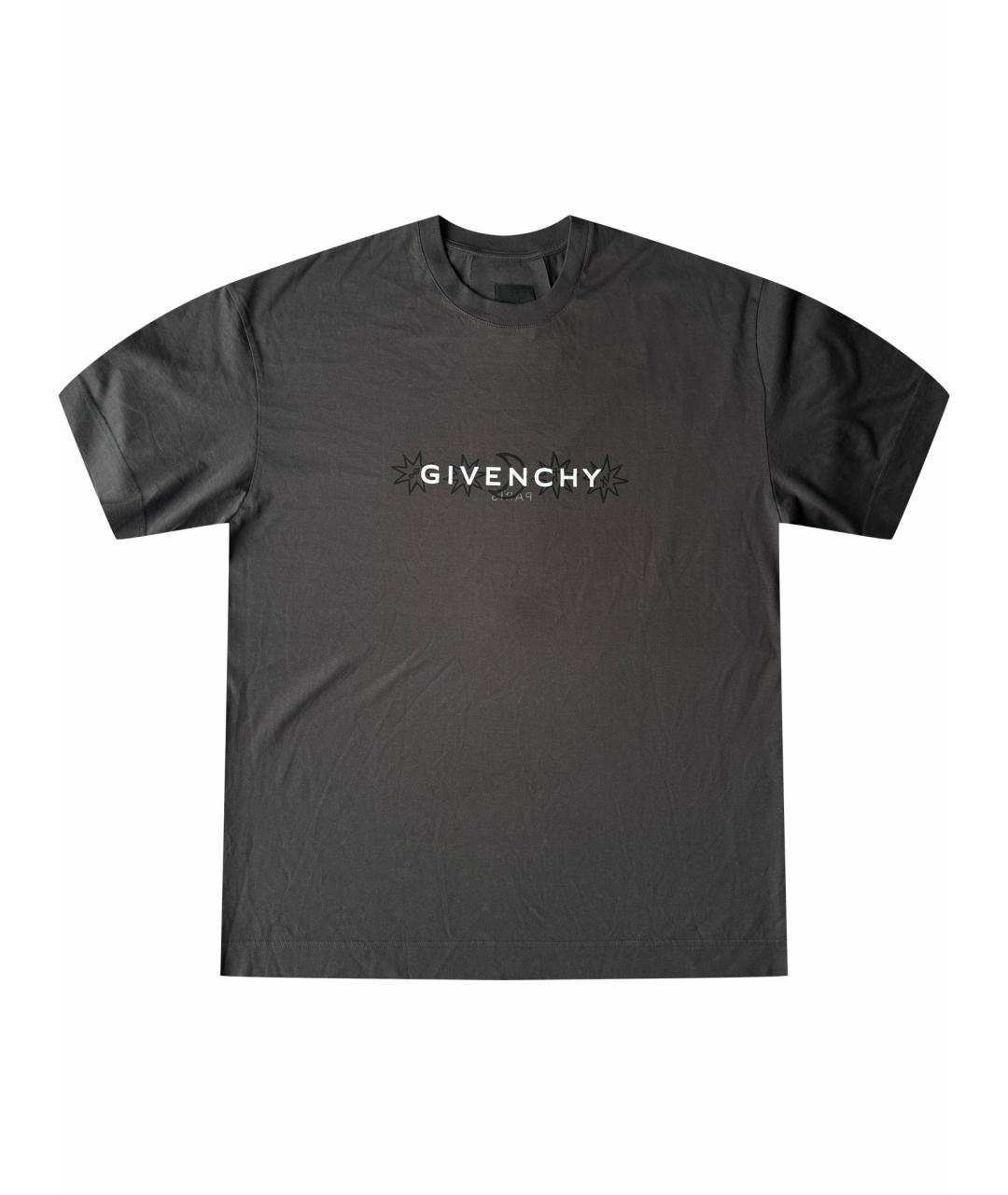 GIVENCHY Антрацитовая хлопковая футболка, фото 1