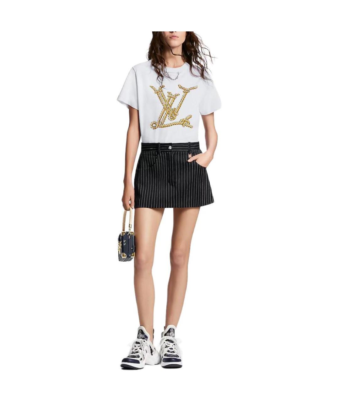 LOUIS VUITTON Белая хлопковая футболка, фото 2