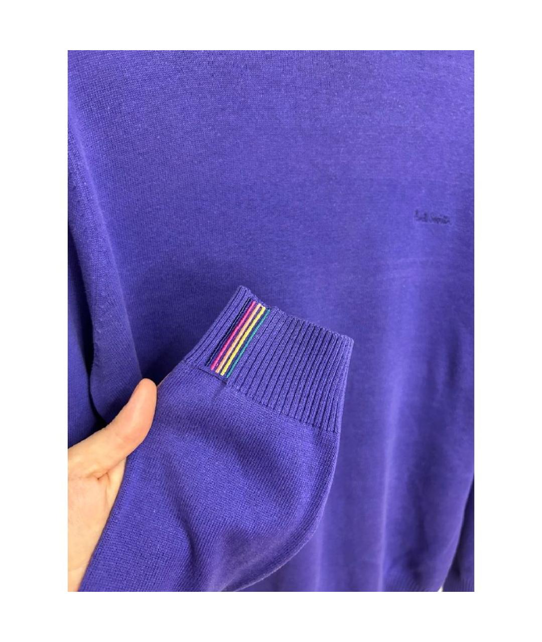 PAUL SMITH Фиолетовый хлопковый джемпер / свитер, фото 7