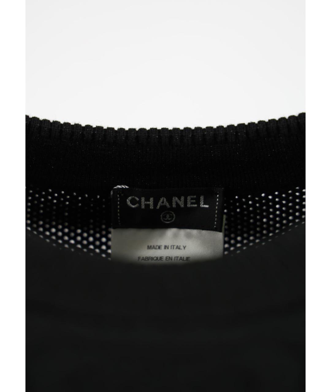 CHANEL Черный шерстяной джемпер / свитер, фото 2