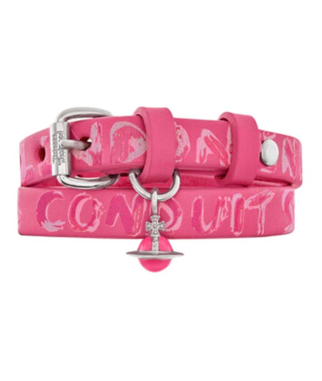 VIVIENNE WESTWOOD Розовый кожаный чокер, фото 4