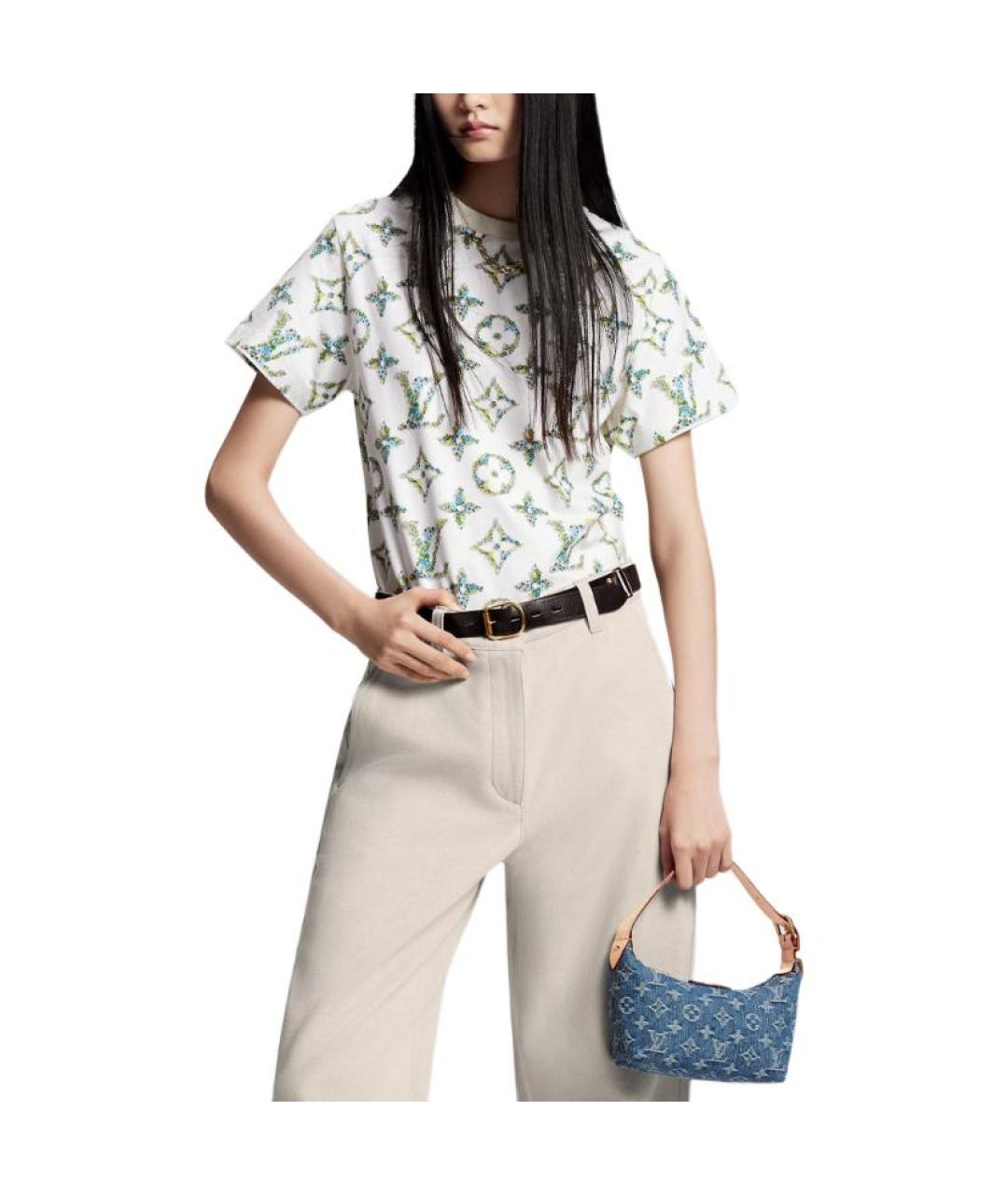 LOUIS VUITTON Белая хлопковая футболка, фото 2