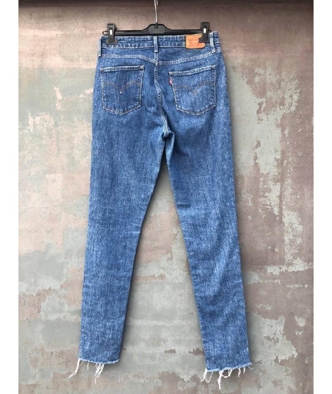 LEVI'S Синие хлопковые прямые джинсы, фото 9