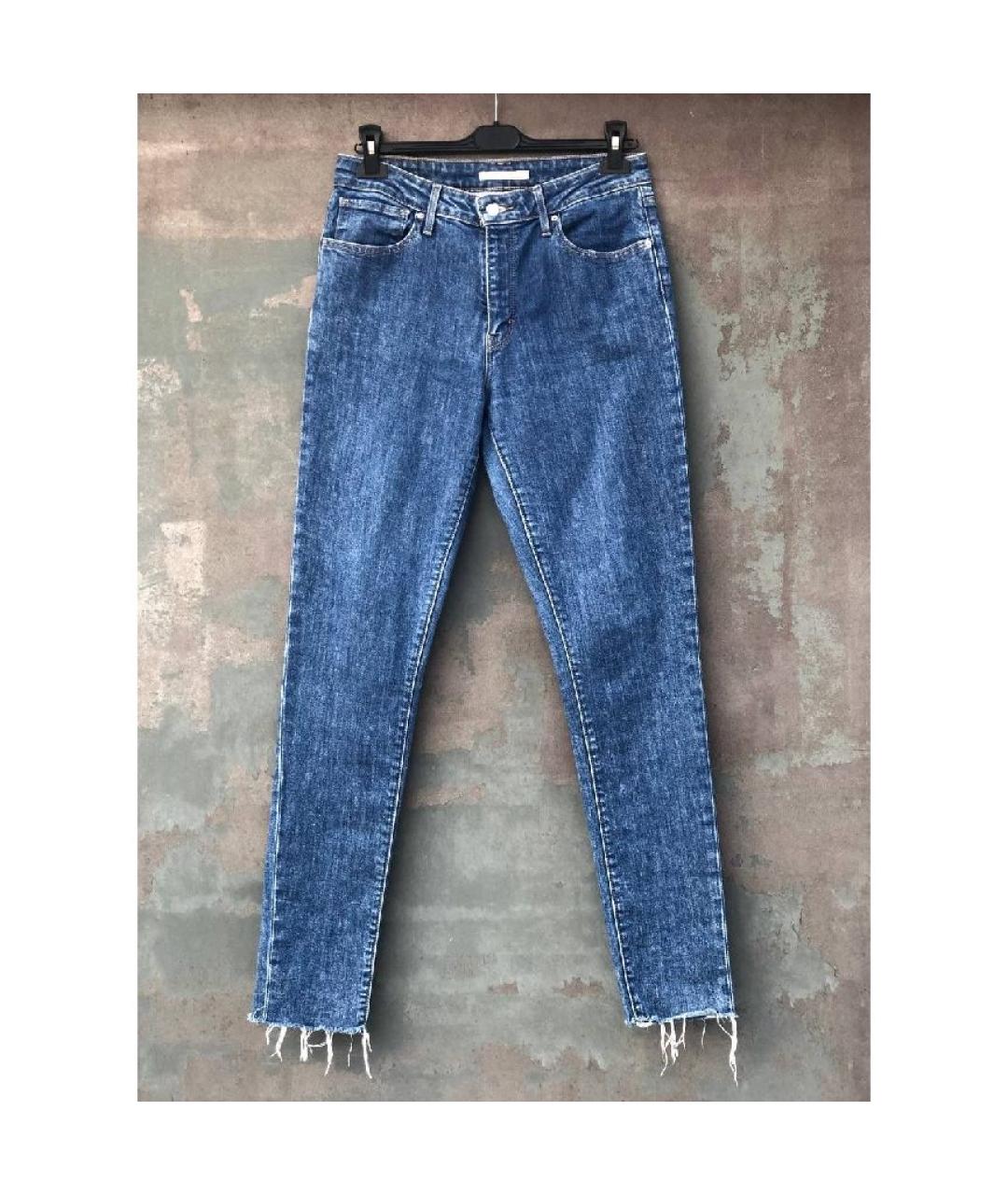 LEVI'S Синие хлопковые прямые джинсы, фото 10