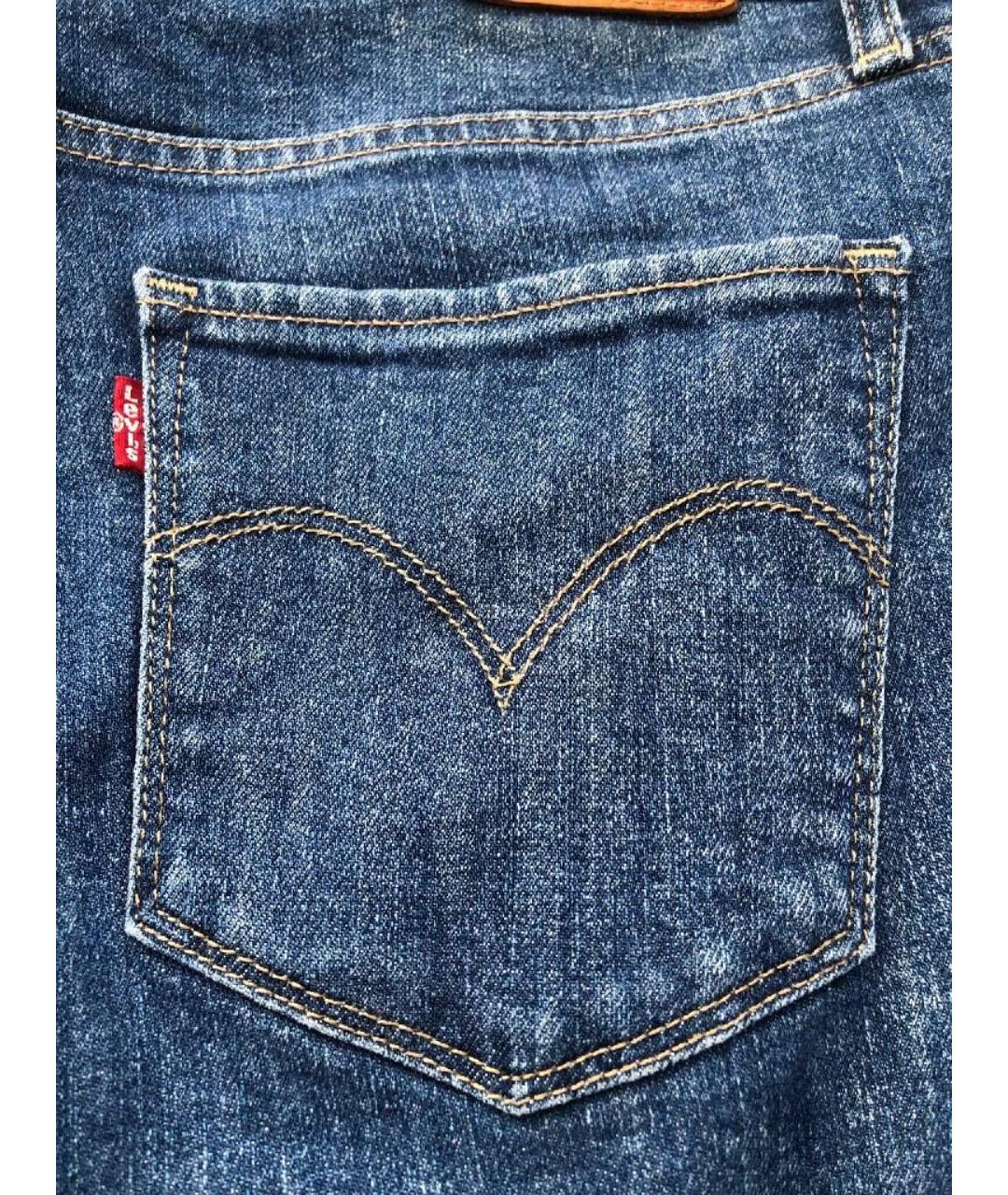 LEVI'S Синие хлопковые прямые джинсы, фото 8