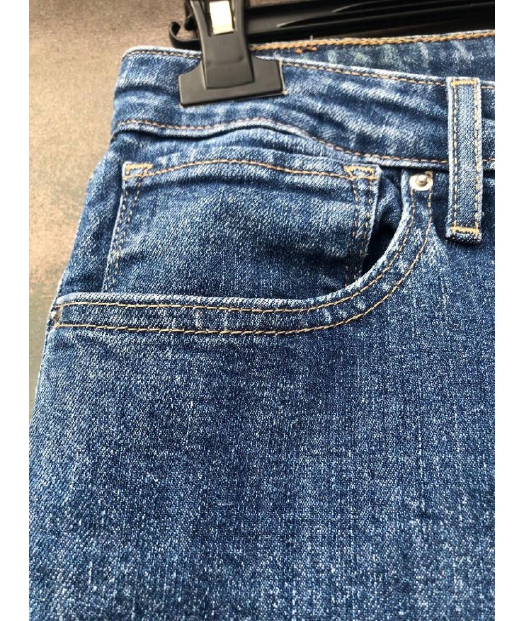 LEVI'S Синие хлопковые прямые джинсы, фото 6
