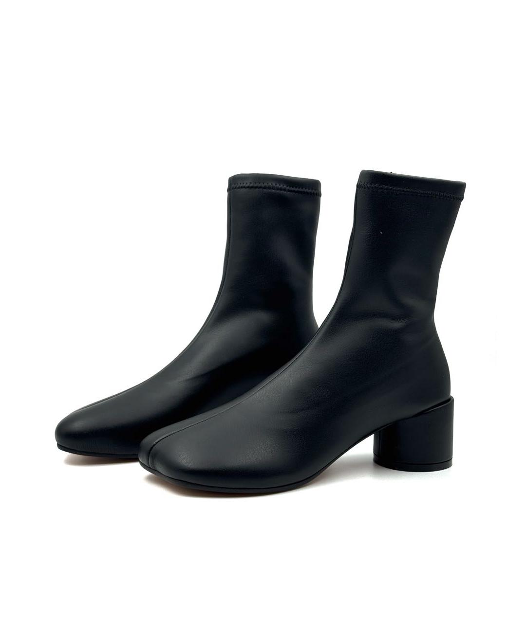 MM6 MAISON MARGIELA Черные кожаные ботильоны, фото 2