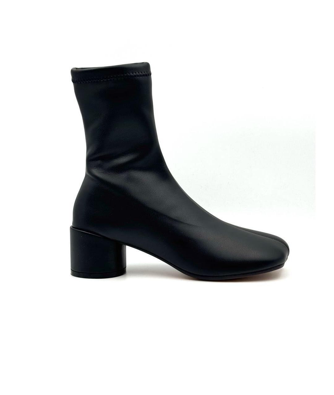 MM6 MAISON MARGIELA Черные кожаные ботильоны, фото 7