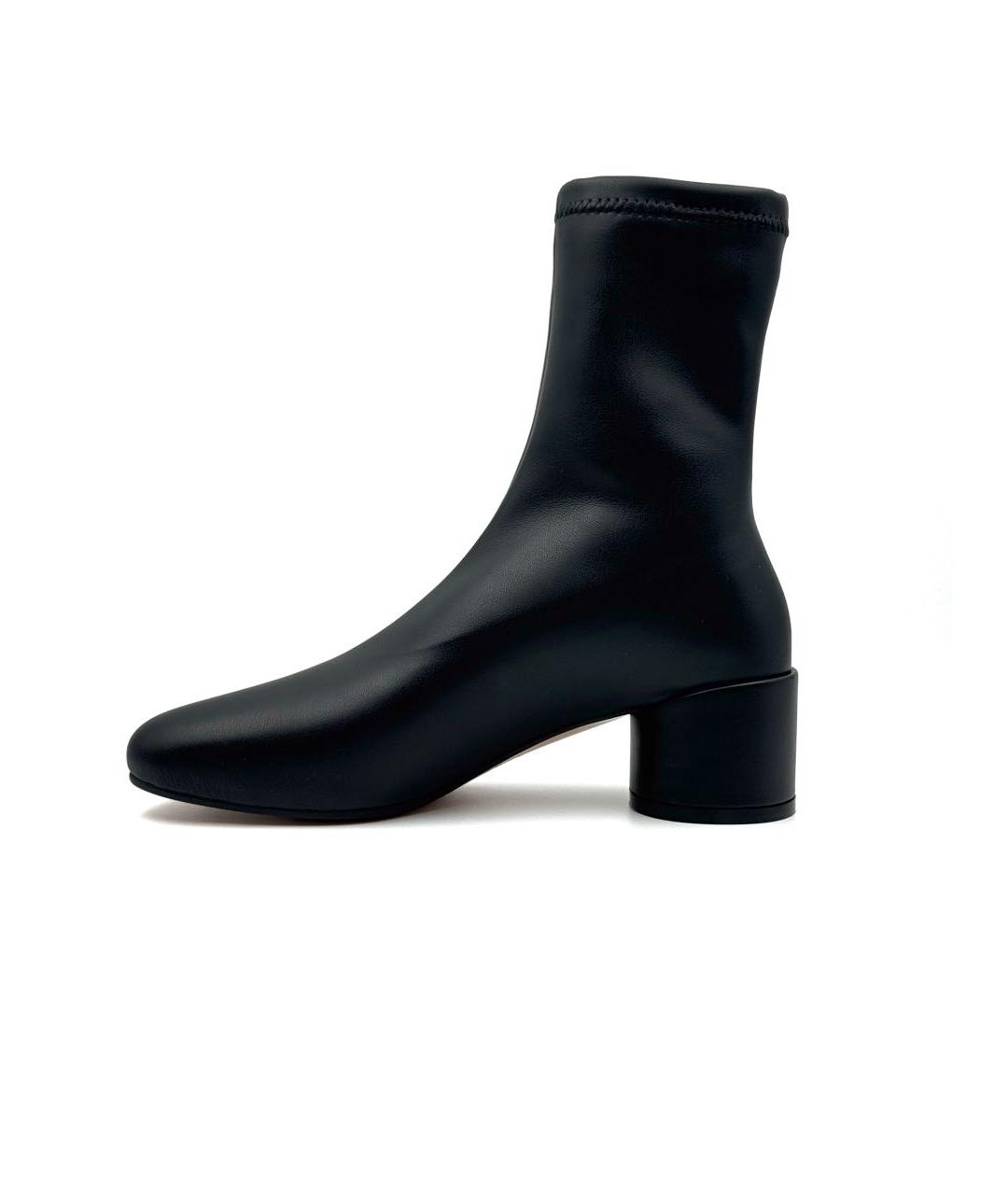 MM6 MAISON MARGIELA Черные кожаные ботильоны, фото 5