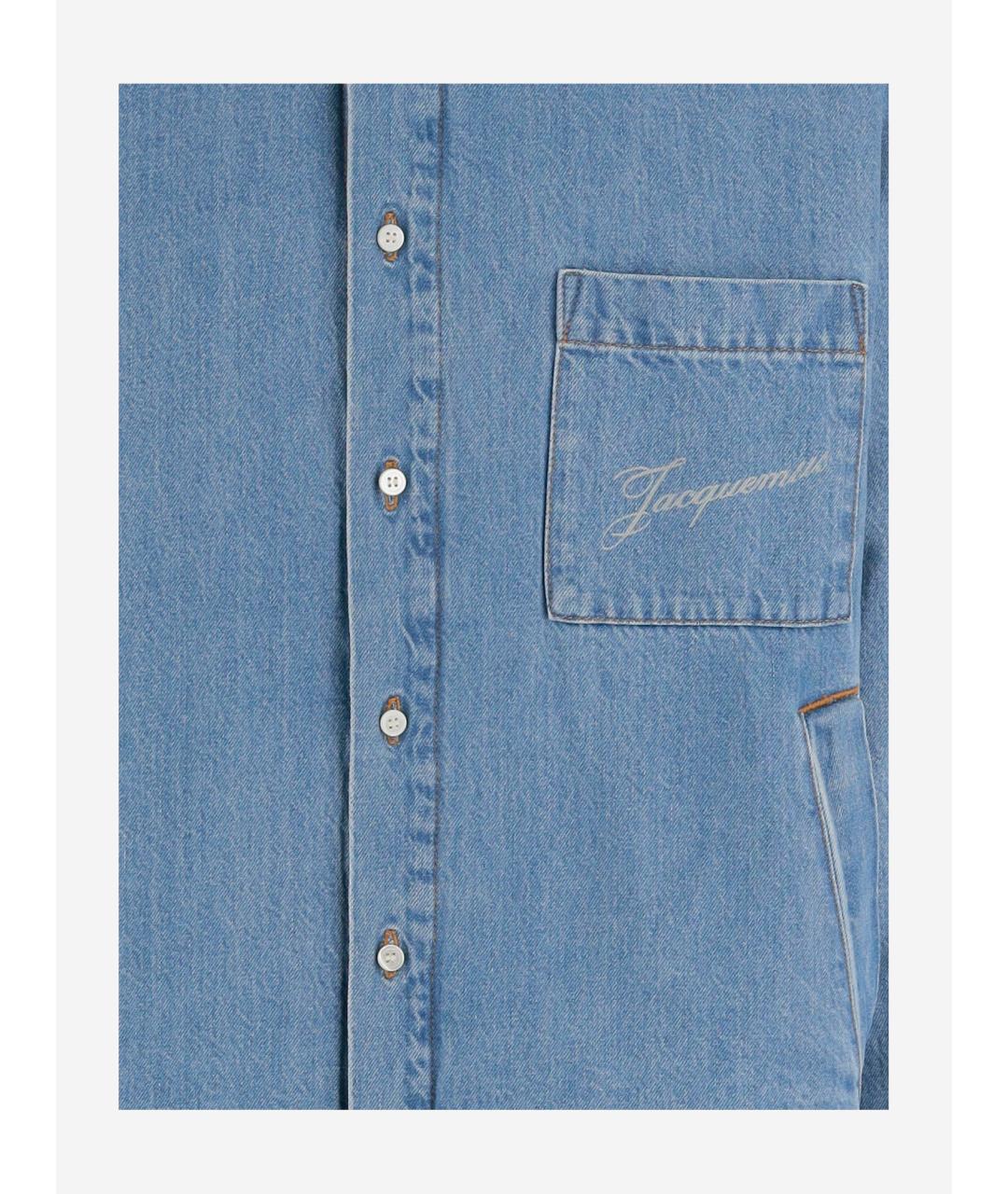 JACQUEMUS Голубая хлопковая куртка, фото 3