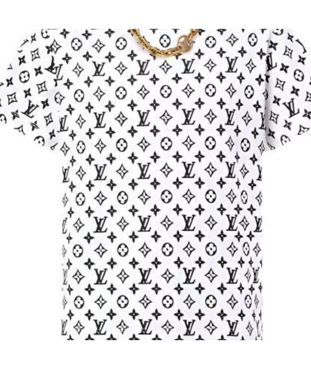 LOUIS VUITTON Белая хлопковая футболка, фото 5