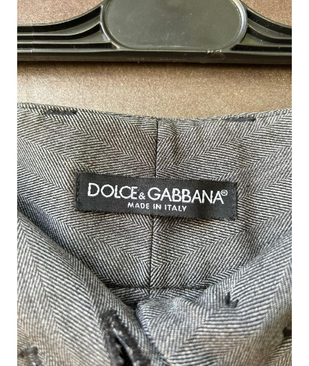 DOLCE&GABBANA Серые брюки широкие, фото 2
