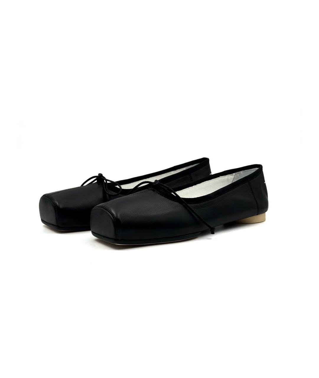 MM6 MAISON MARGIELA Черные кожаные балетки, фото 2