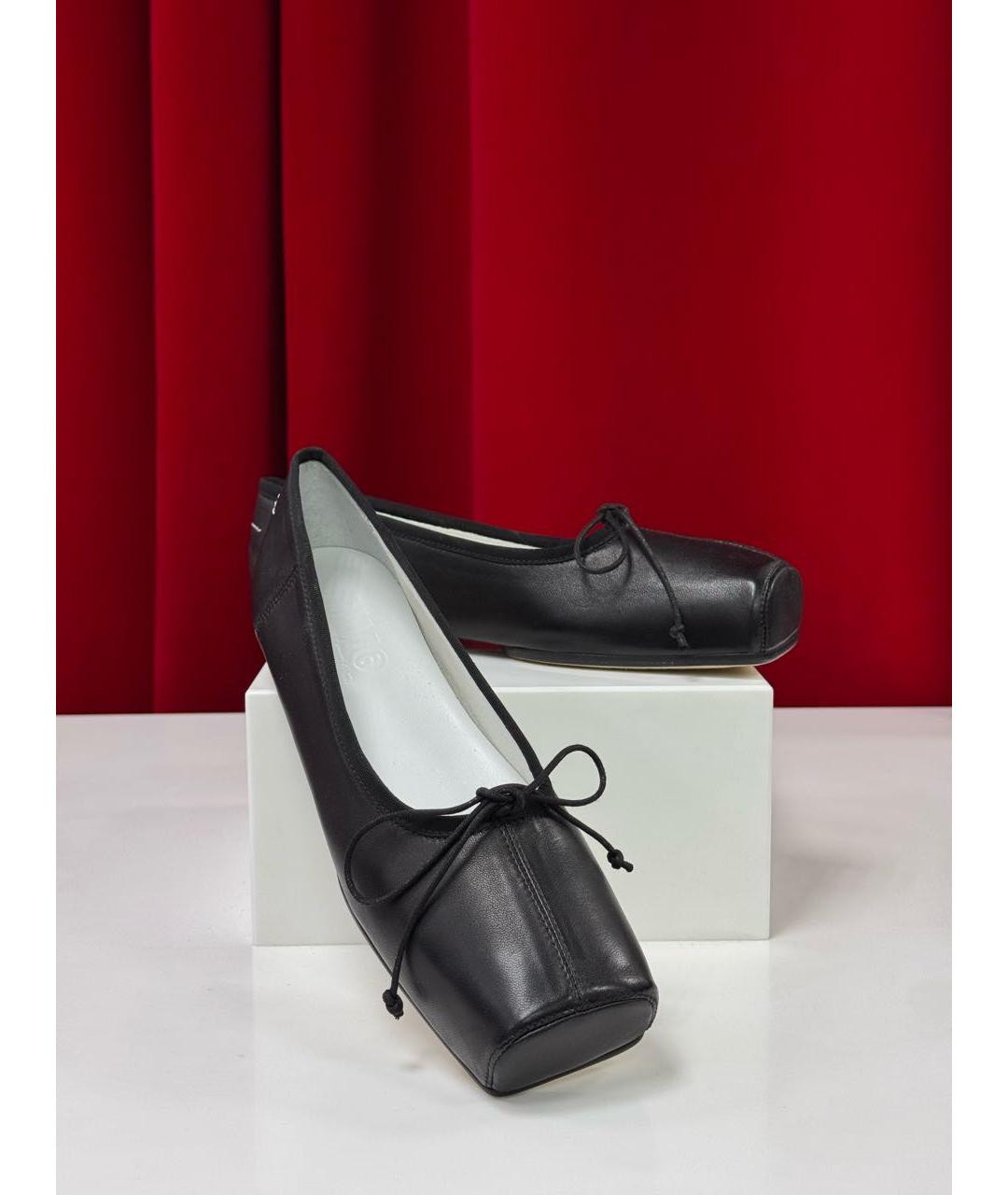 MM6 MAISON MARGIELA Черные кожаные балетки, фото 8