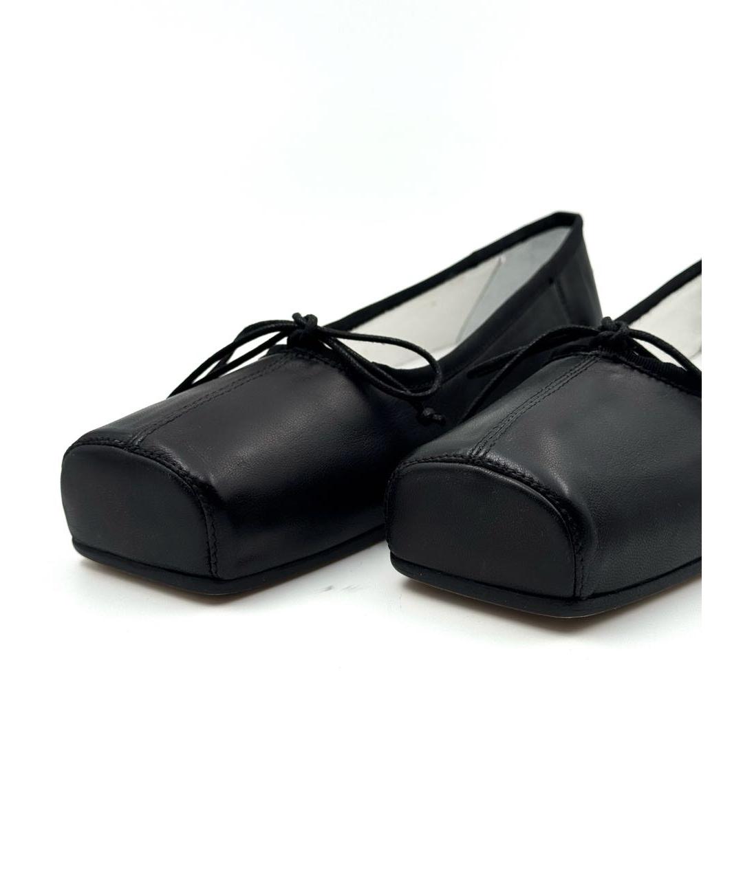 MM6 MAISON MARGIELA Черные кожаные балетки, фото 4