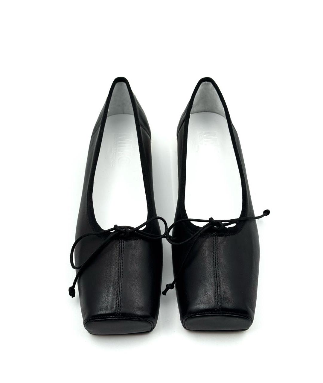 MM6 MAISON MARGIELA Черные кожаные балетки, фото 3