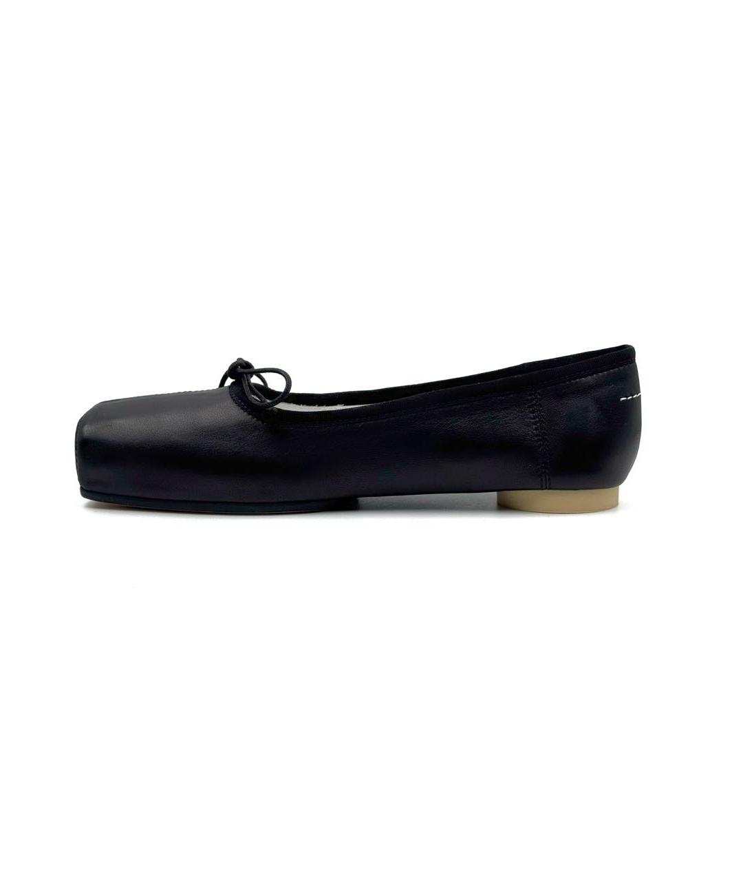 MM6 MAISON MARGIELA Черные кожаные балетки, фото 6