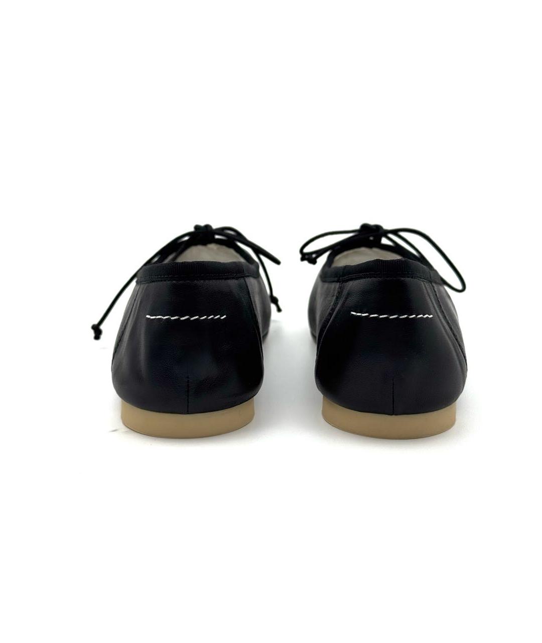 MM6 MAISON MARGIELA Черные кожаные балетки, фото 5